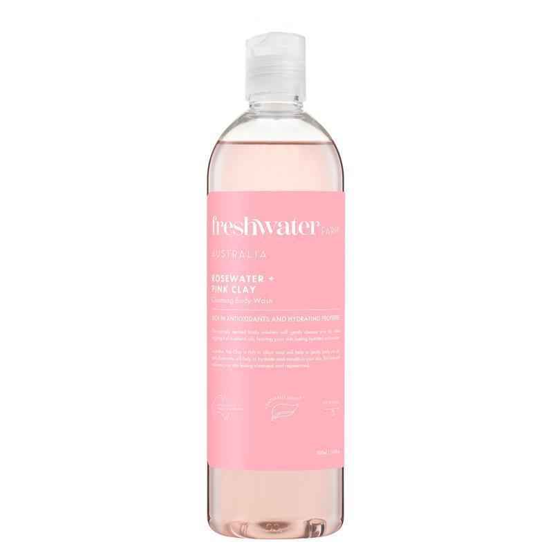 Freshwater Farm Rosewater + Pink Clay Body Wash 500ml