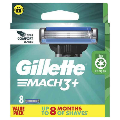 Gillette Mach 3+ Cartridges 8 Pack