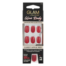 Glam By Manicare Glam Ready Pre-Glued Nails Candy Apple Red 30 Pieces