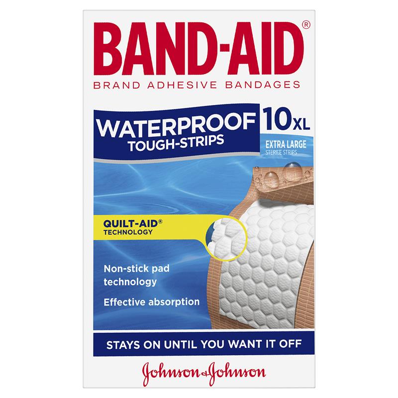 Band-Aid Waterproof Tough Strips Extra Large 10 Pack