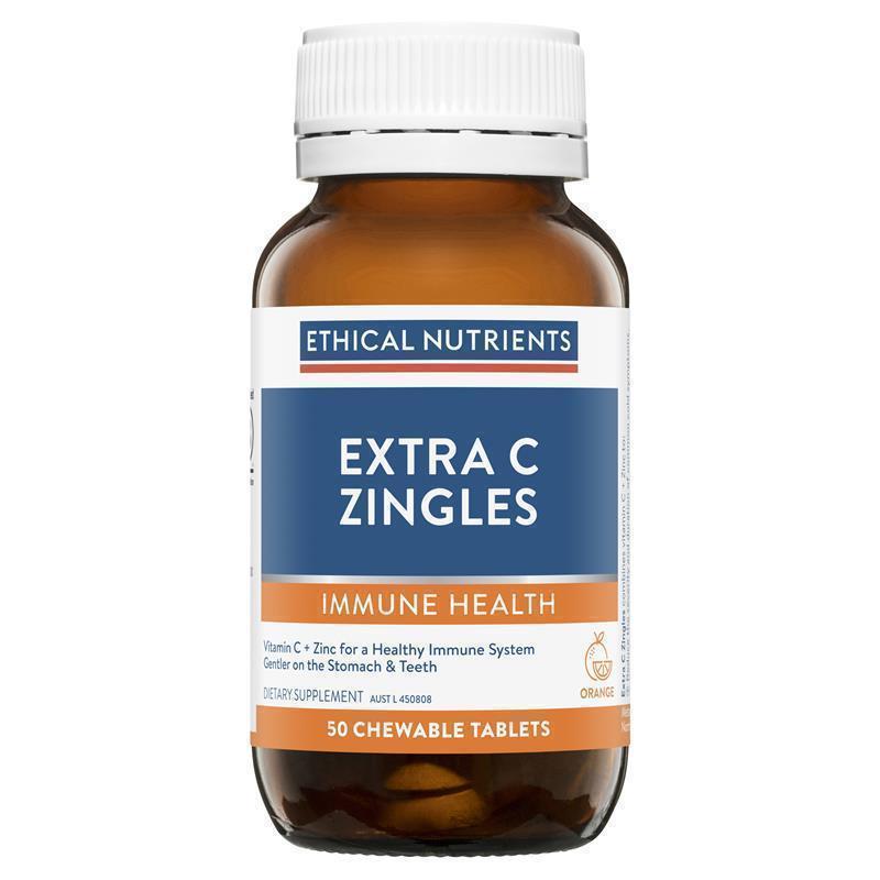 Ethical Nutrients Extra C Zingles Orange 50 Tablets