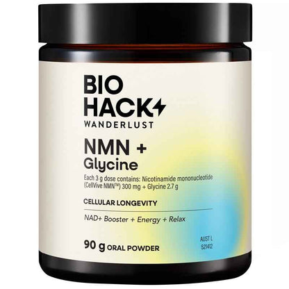 BioHack Wanderlust NMN + Glycine Powder 90g