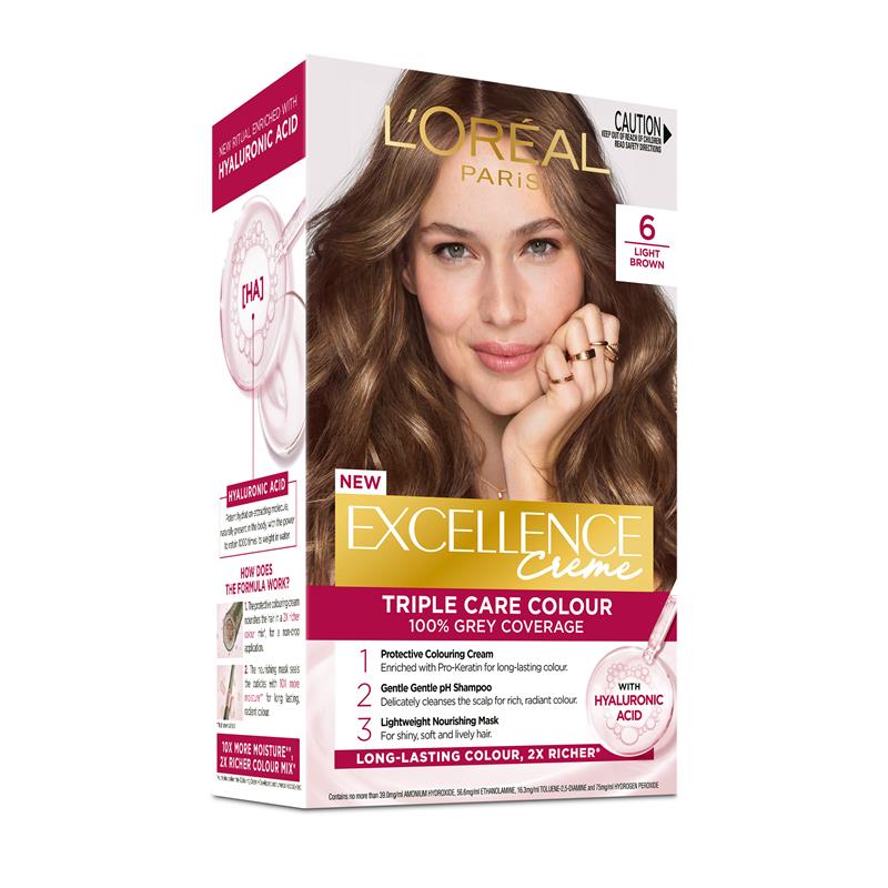 L'Oreal Excellence Creme 6 Light Brown Hair Colour