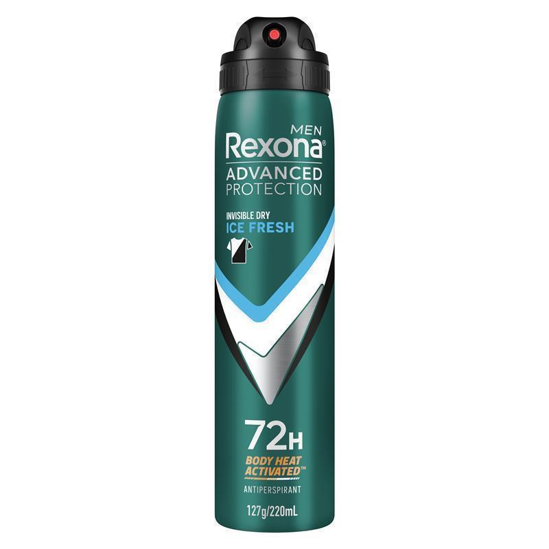 Rexona Men Advanced Antiperspirant Aerosol Invisible Dry Ice Fresh 220ml