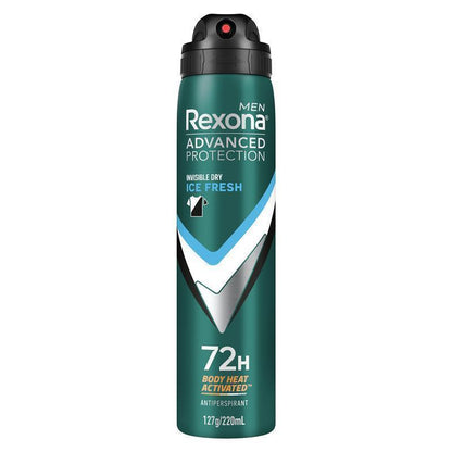 Rexona Men Advanced Antiperspirant Aerosol Invisible Dry Ice Fresh 220ml