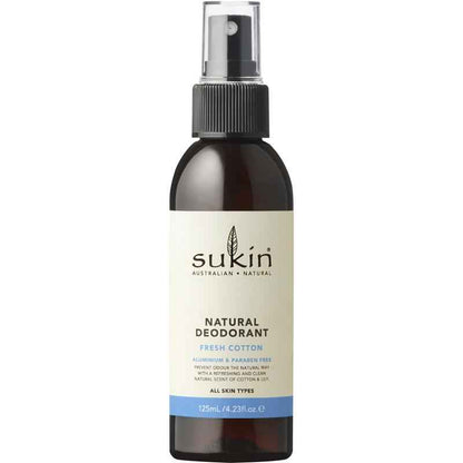 Sukin Natural Deodorant Fresh Cotton 125ml