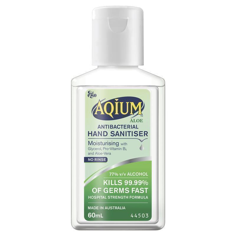 Aqium Antibacterial Hand Sanitiser (Aloe) 60ml
