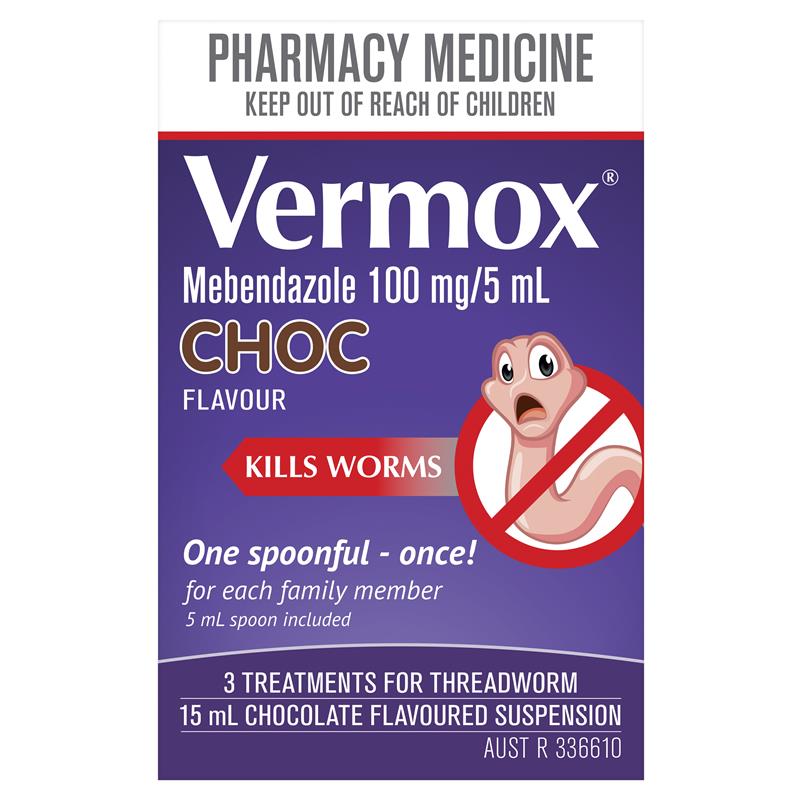Vermox Chocolate Suspension 15ml