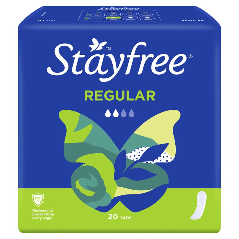 Stayfree Regular Sanitary Pads 20 Pack - GimmeNow