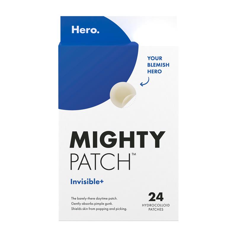 Hero Mighty Patch Invisible+ Hydrocolloid Pimple Patches 24 pack
