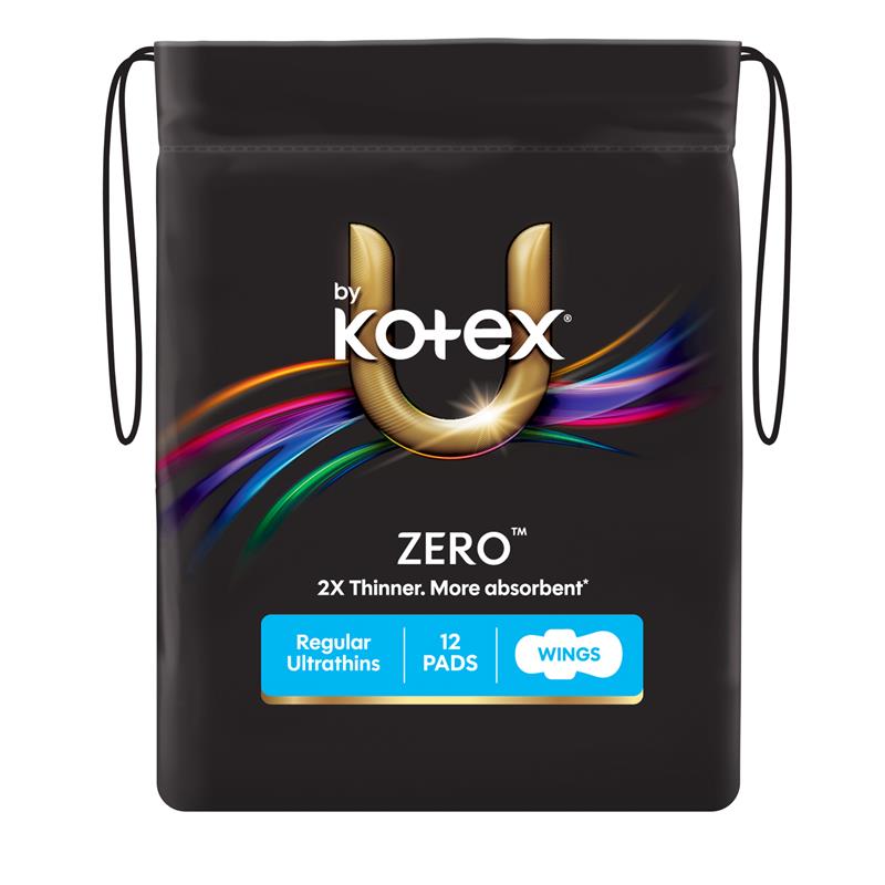 U by Kotex Zero Regular Wing 12 Pack