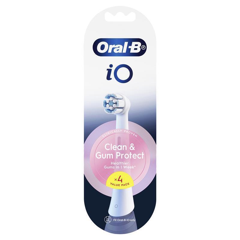 Oral B Power Toothbrush iO Clean & Gum Protect Refills White 4 Pack