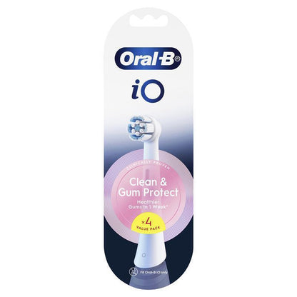 Oral B Power Toothbrush iO Clean & Gum Protect Refills White 4 Pack