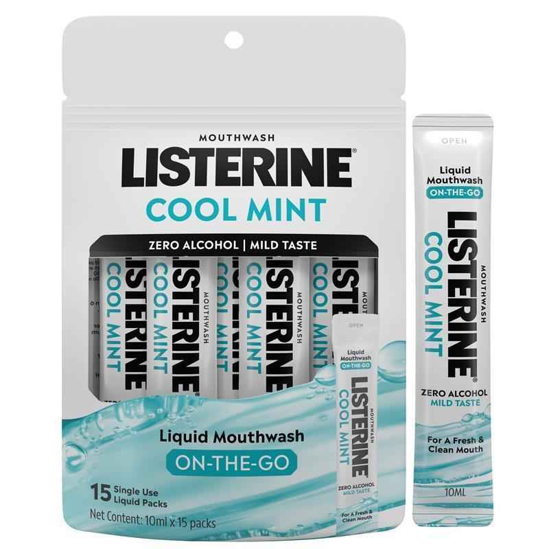 Listerine Mouthwash Cool Mint Zero 10ml x 15 Pack