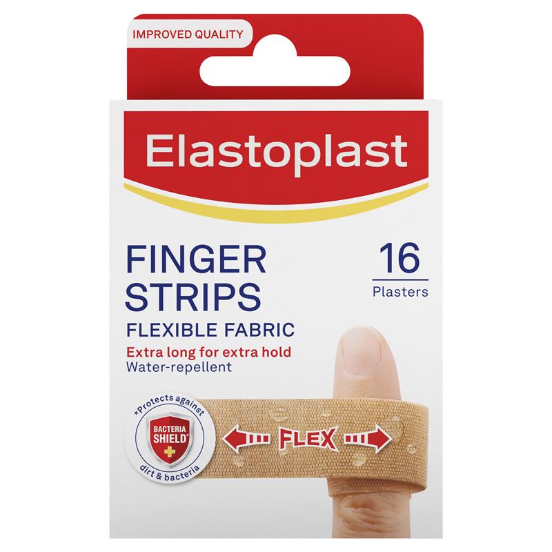 Elastoplast Flexible Fabric Finger Strips 16 Pack