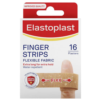 Elastoplast Flexible Fabric Finger Strips 16 Pack