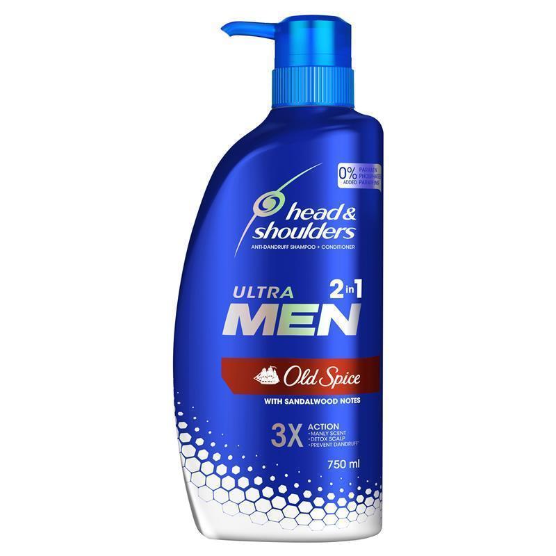 Head & Shoulders Ultramen 2in1 Old Spice Anti Dandruff Shampoo & Conditioner 750ml