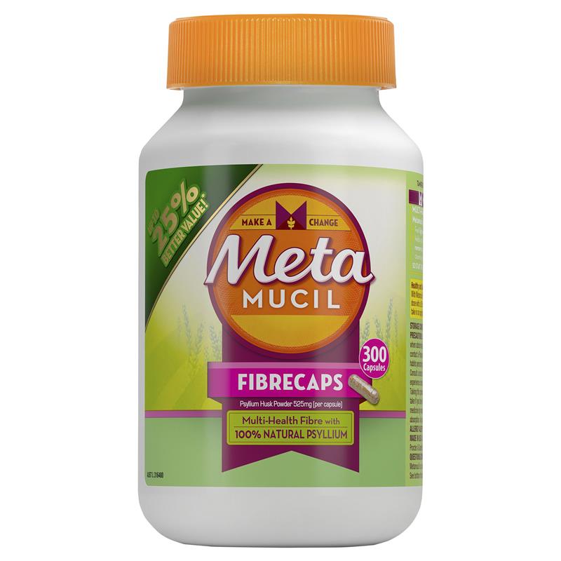 Metamucil Daily Fibre Supplement Fibre Caps 300 Capsules