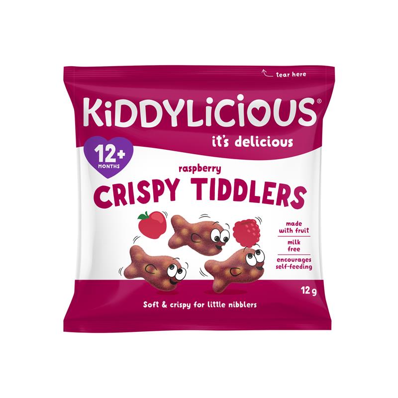 Kiddylicious Crispy Tiddlers Raspberry 12g