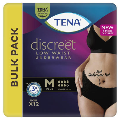 Tena Pants Discreet Black Medium 12 Pack