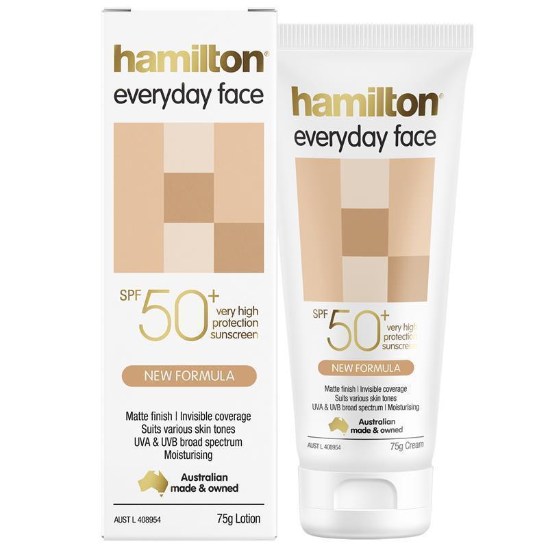 Hamilton Sunscreen Everyday Face Lotion SPF 50+ 75g