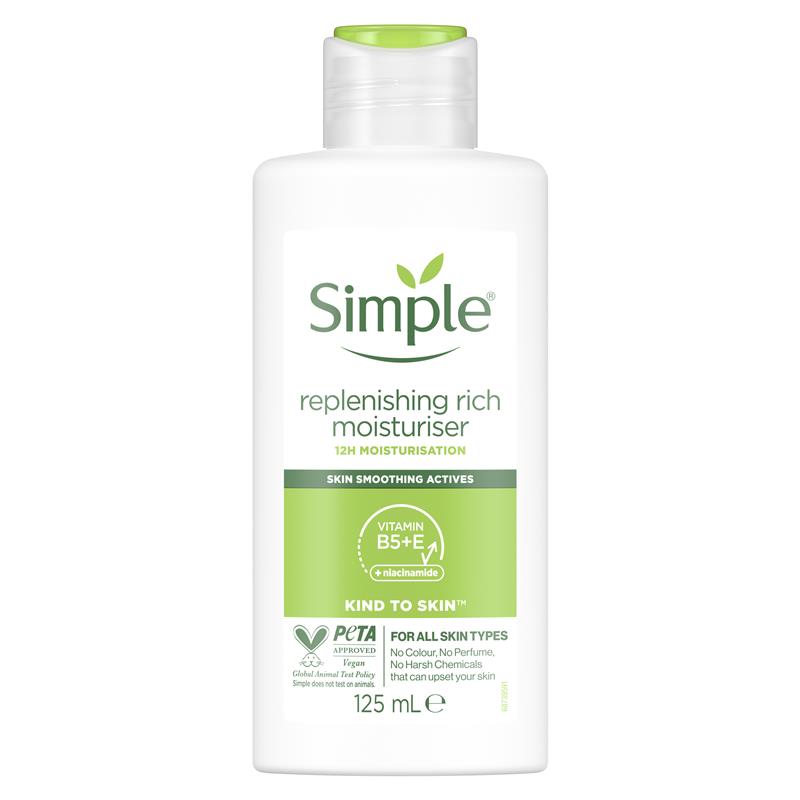 Simple Kind To Skin Rich Moisturiser Replenishing 125ml