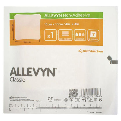 Allevyn Non-Adhesive 10cm x 10cm Single Dressing