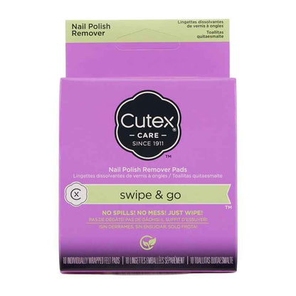 Cutex Swipe & Go Nail Polish Remover Pads 10 Pack