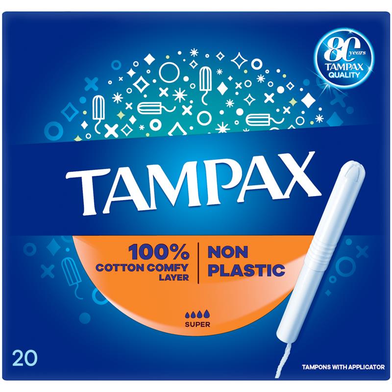 Tampax Super Tampons with Applicator 20 Pack
