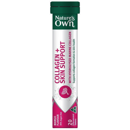 Nature's Own Collagen + Skin Support Effervescent 20 Tablets