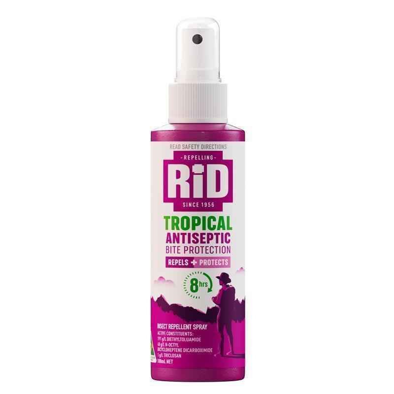 Rid Tropical Strength Antiseptic Insect Repellent Pump Spray 100ml