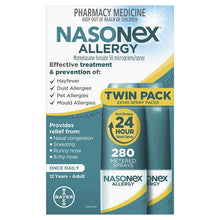 Nasonex Allergy Non-Drowsy 24 Hour Nasal Spray Twin Pack 2 x 140 Sprays