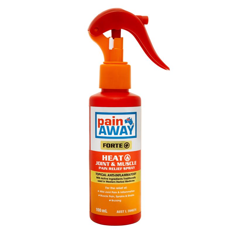 Pain Away Forte+ Heat Joint & Muscle Pain Relief Spray 100ml