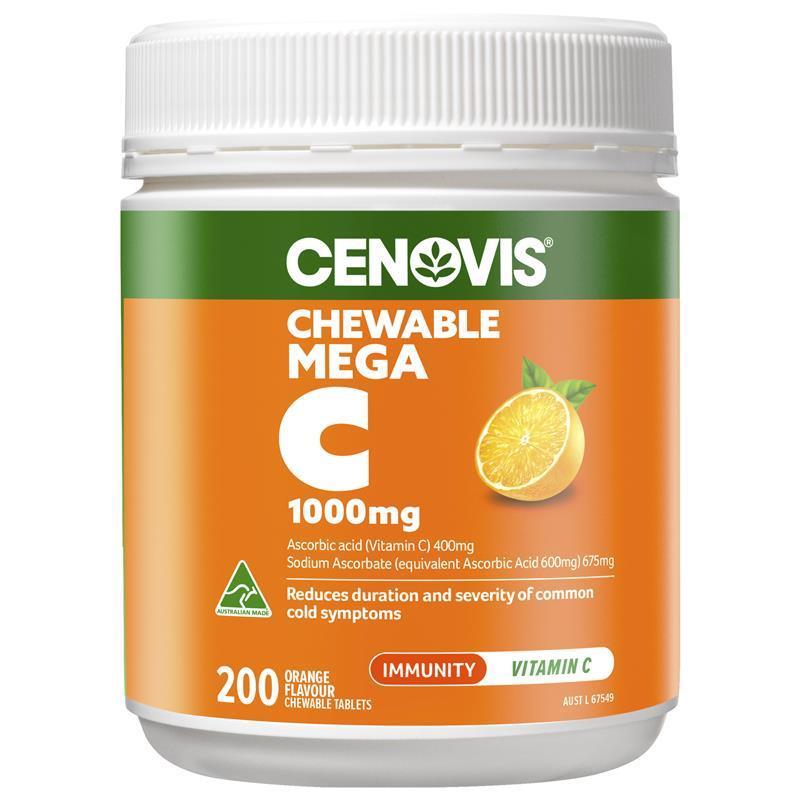 Cenovis Chewable Mega C 1000mg 200 Tablets Exclusive Size - GimmeNow