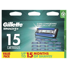 Gillette Mach 3+ Cartridges Value 15 Pack