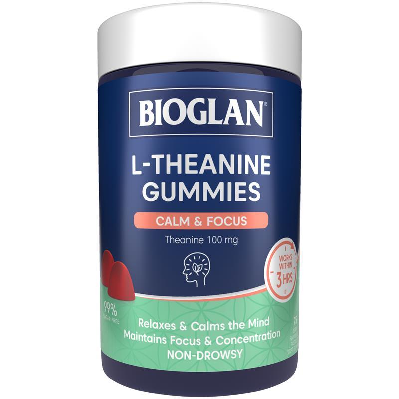 Bioglan L-Theanine Calm & Focus Gummies 75 Pack