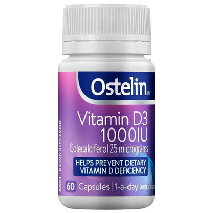 Ostelin Vitamin D3 1000IU 60 Capsules