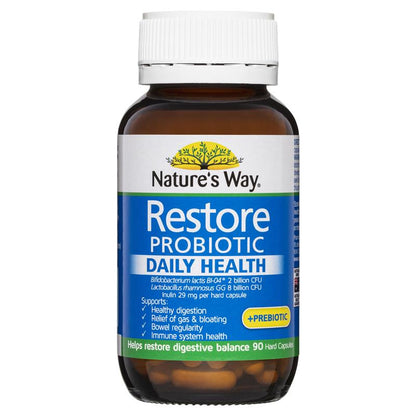 Nature's Way Restore Daily Probiotic 90 Capsules