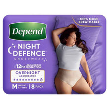Depend Night Defence Incontinence Underwear for Women Medium 8 Pack