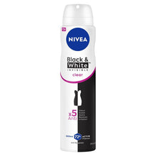 NIVEA Black & White Clear Aerosol Deodorant 72H Protection 250ml