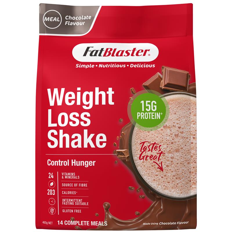 Naturopathica Fatblaster Weight Loss Shake Red Pouch Chocolate 465g