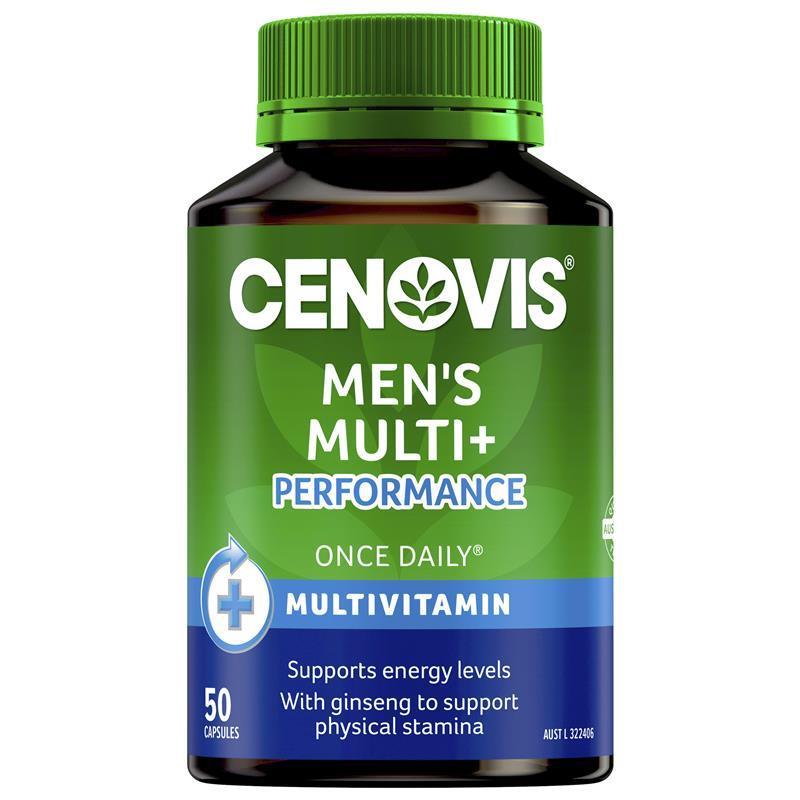 Cenovis Once Daily Men's Multi + Performance 50 Capsules - GimmeNow