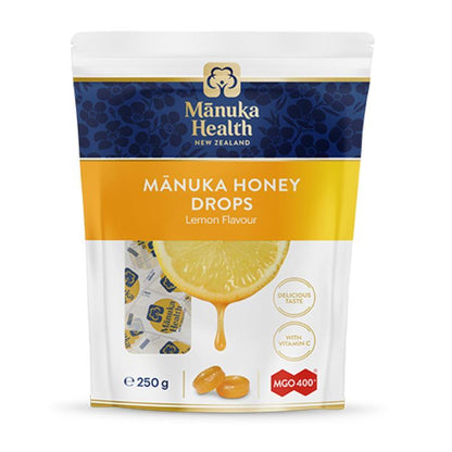 Manuka Health Manuka Honey Drops Lemon Pouch 58 Drops 250g