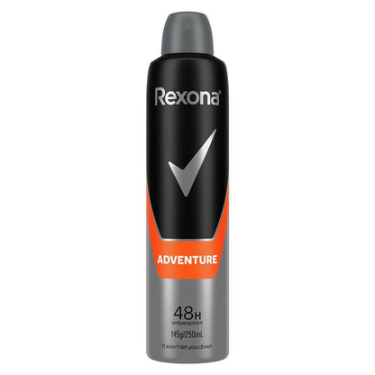 REXONA Men Antiperspirant Aerosol Deodorant Adventure 250ml - GimmeNow