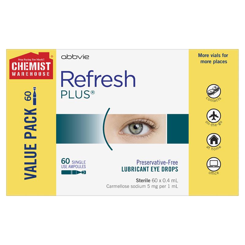 Refresh Plus Eye Drop 0.4ml 60 Vials Exclusive Pack