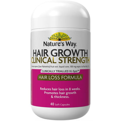 Nature's Way Hair Growth Clinical Strength 40 Capsules