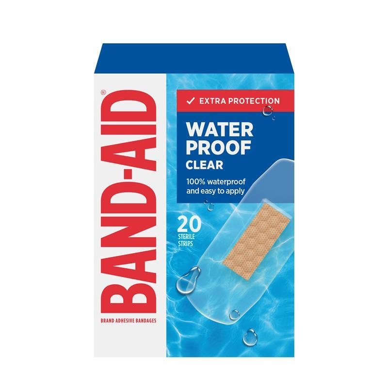 Band-Aid Waterproof Clear Regular 20