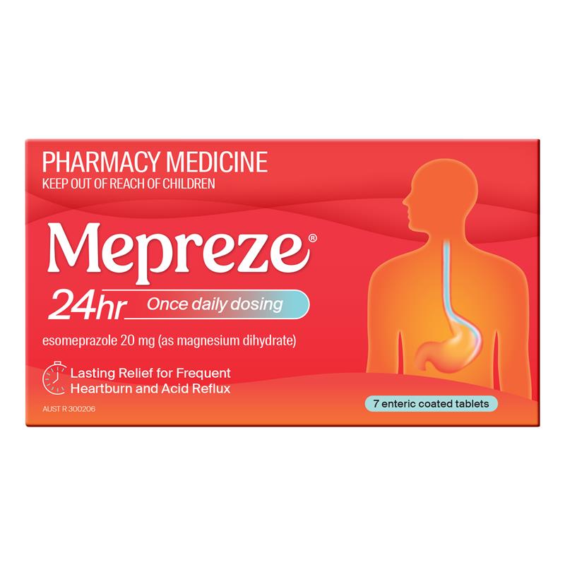 Mepreze 24Hr 20mg 7 Tablets