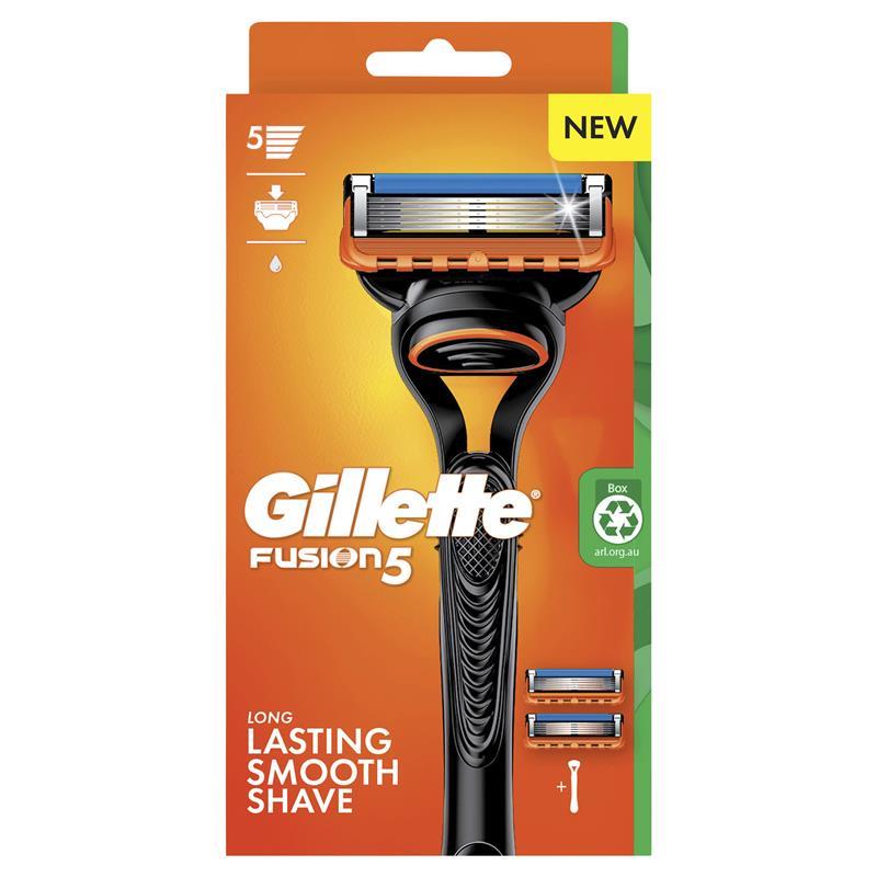 Gillette Fusion Manual Razor + 2 Blade Refills