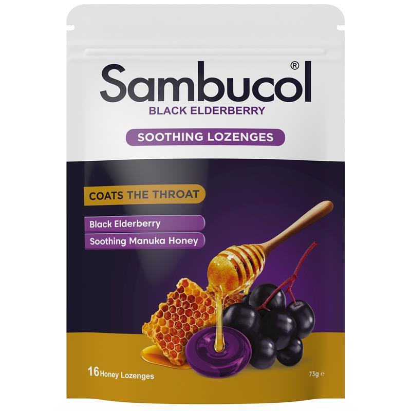 Sambucol Soothing Manuka Honey 16 Lozenges